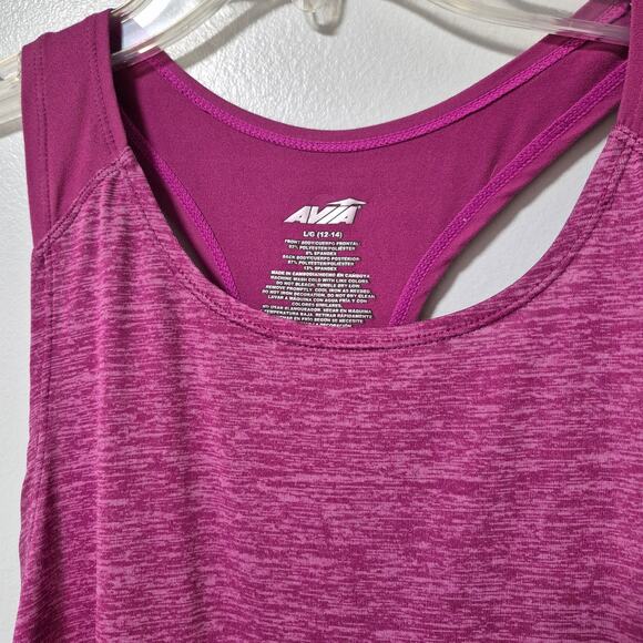 Avia Womens Large Purple Tank Top T-back Round Neckline - Picture 2 of 7